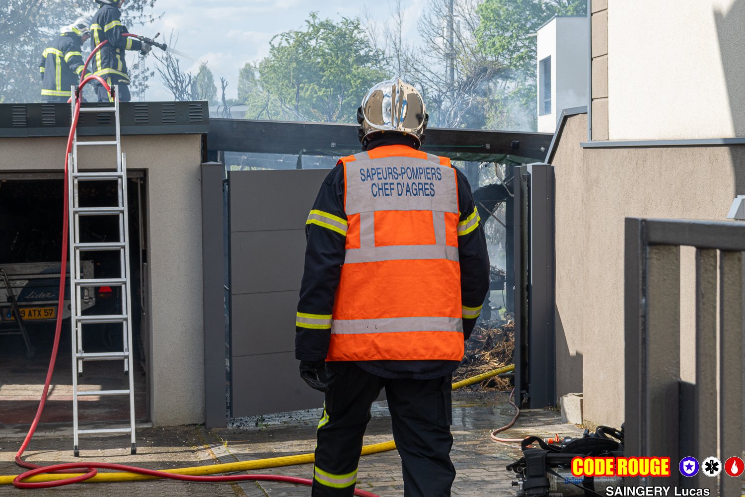 Feu de cabanon à Yutz (57)